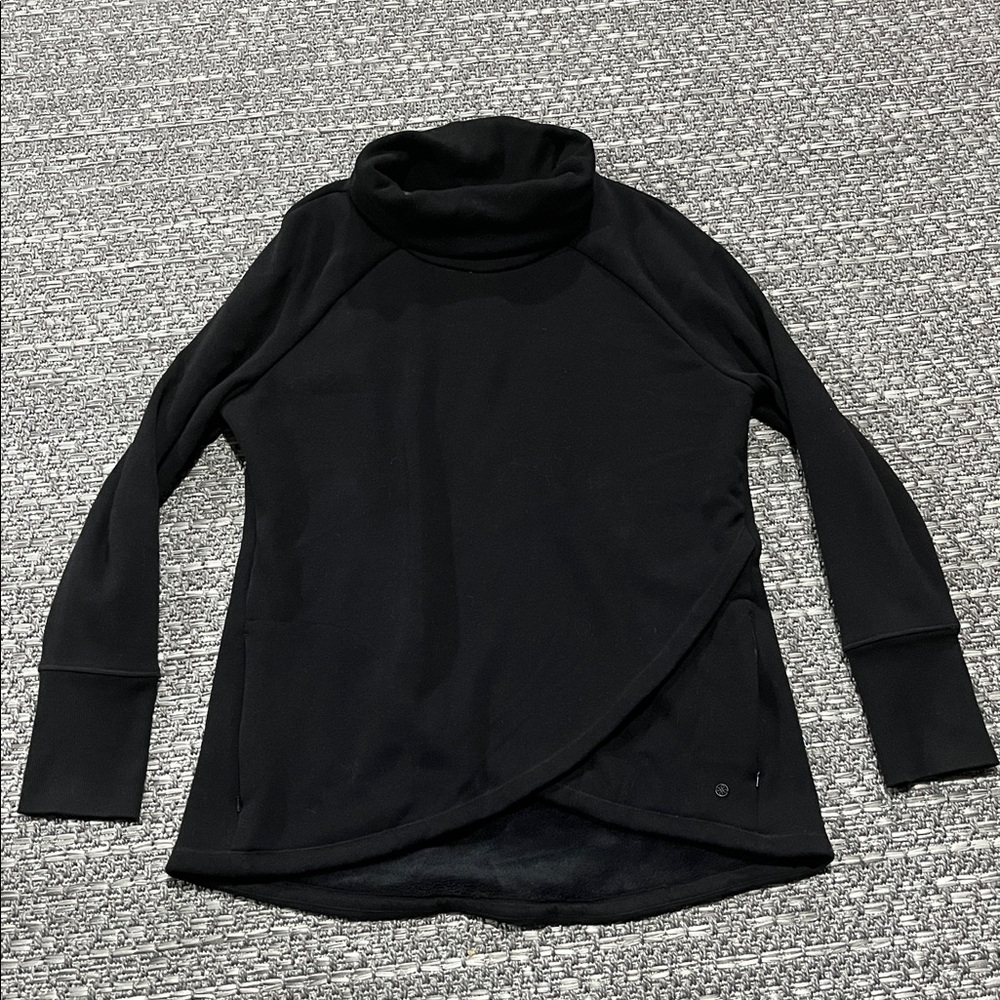 Shambhala | Black Turtleneck With Bottom Crossover